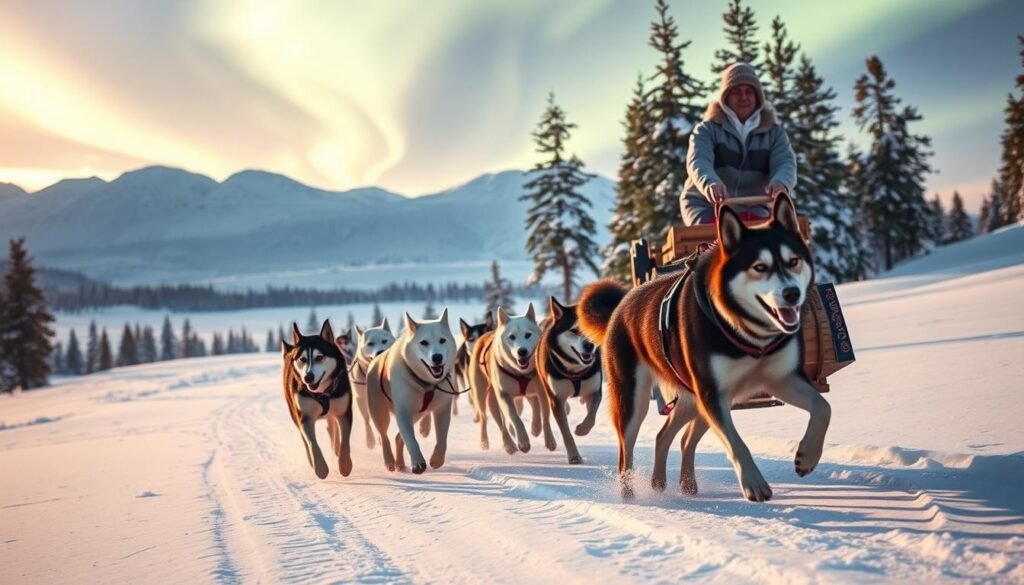 husky sledding in Lapland